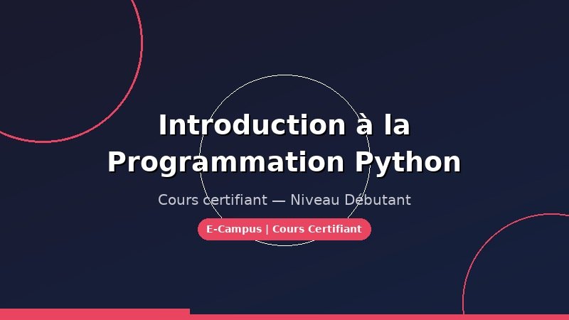 Introduction à la Programmation Python