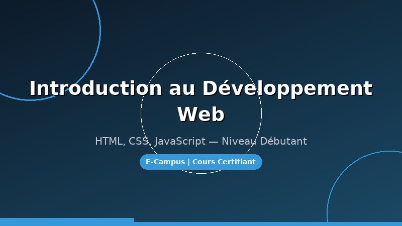Introduction au Développement Web